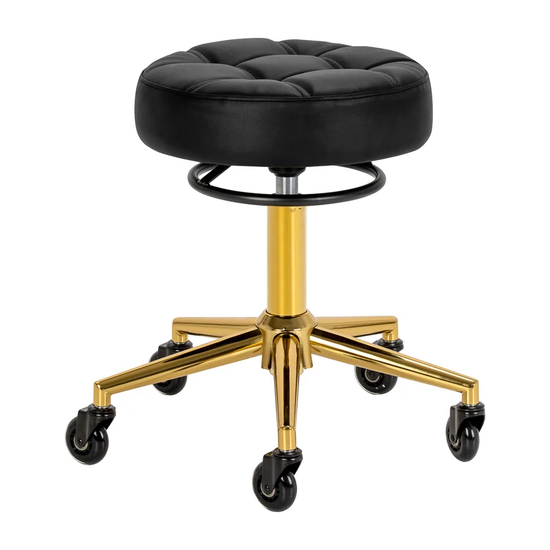 Rollhocker Höhenverstellbar Gabbiano D054G Schwarz-Gold