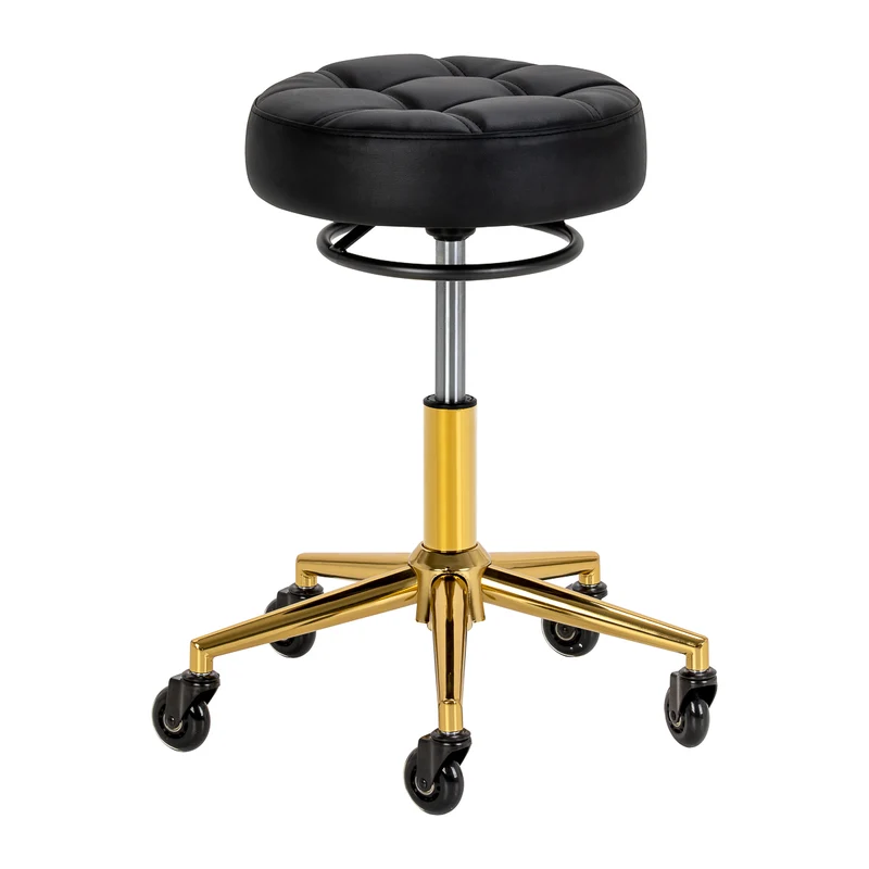 Rollhocker Höhenverstellbar Gabbiano D054G Schwarz-Gold