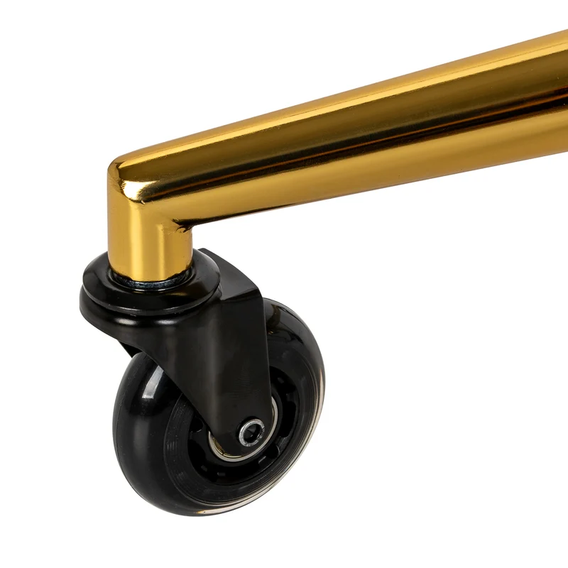 Rollhocker Höhenverstellbar Gabbiano D054G Schwarz-Gold