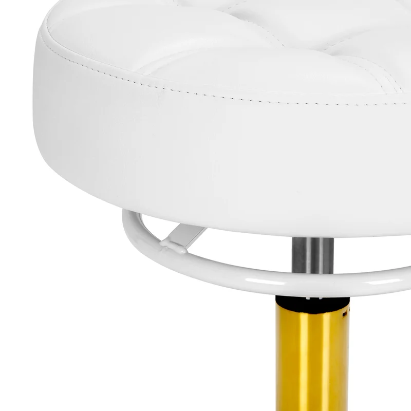 Rollhocker Höhenverstellbar Gabbiano D054G Weiß-Gold