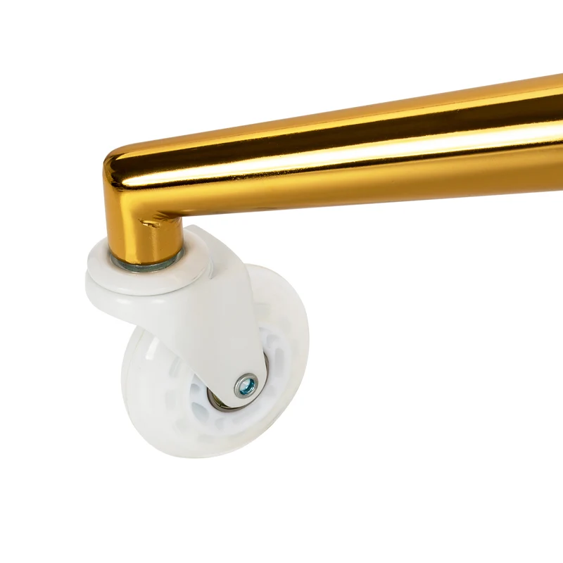 Rollhocker Höhenverstellbar Gabbiano D054G Weiß-Gold