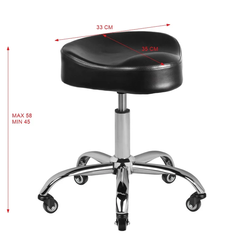 Rollhocker Höhenverstellbar Gabbiano A450 Schwarz