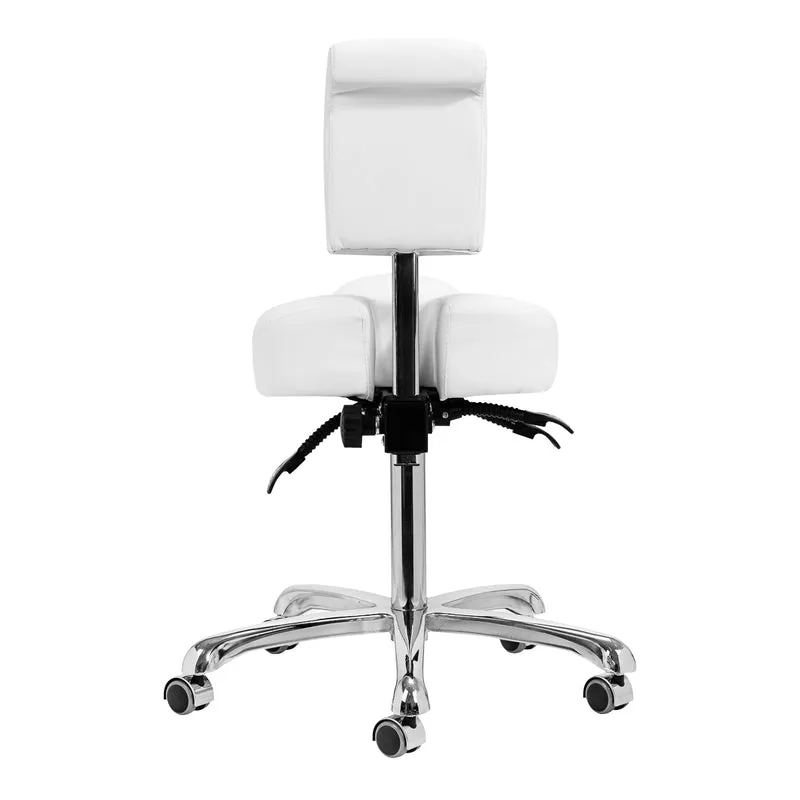 Arbeitshocker Höhenverstellbar mit Lehne Giovanni 1005 Weiß