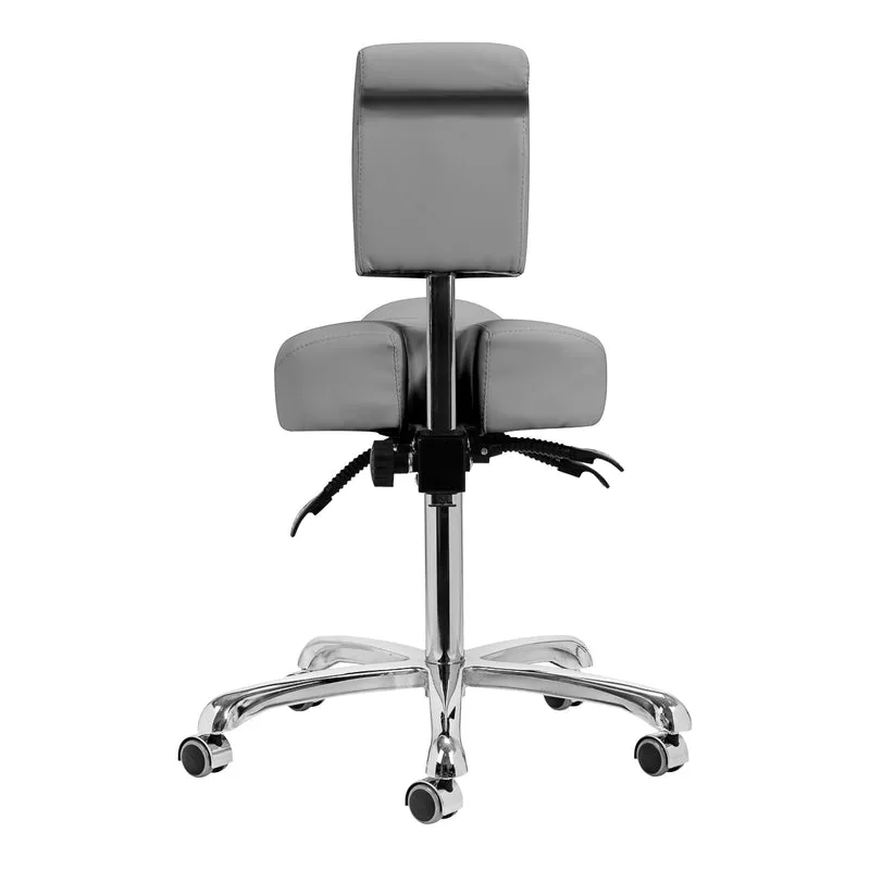 Arbeitshocker Höhenverstellbar mit Lehne Giovanni 1005 Grau