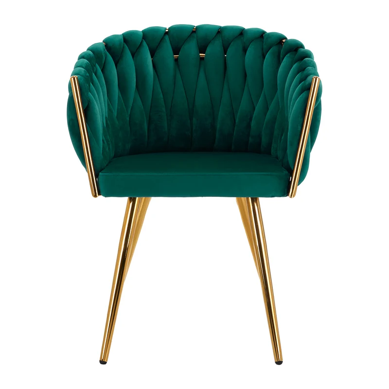 Stuhl Höhenverstellbar mit Lehne 4Rico QS-GW06G Samt Grün