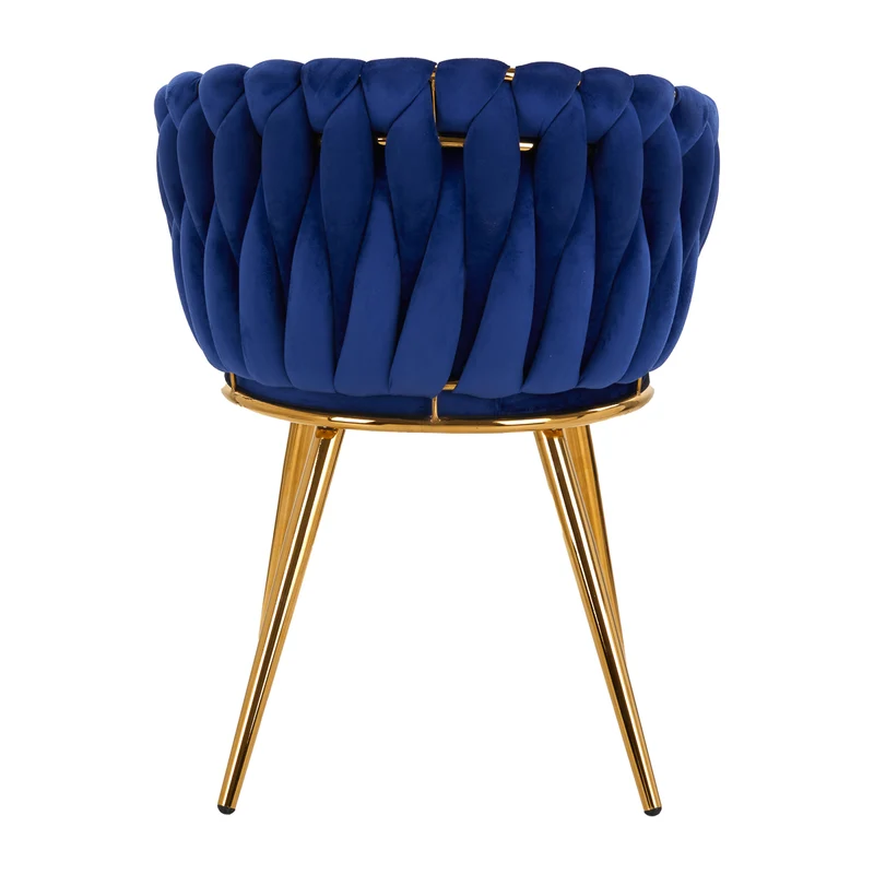 Stuhl Höhenverstellbar mit Lehne 4Rico QS-GW06G Samt Blau