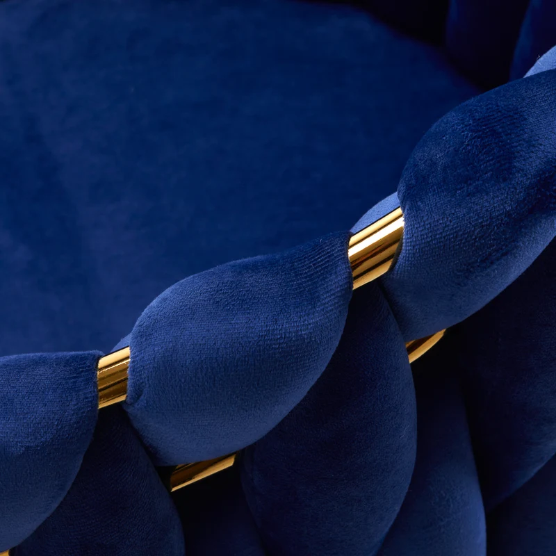 Stuhl Höhenverstellbar mit Lehne 4Rico QS-GW06G Samt Blau