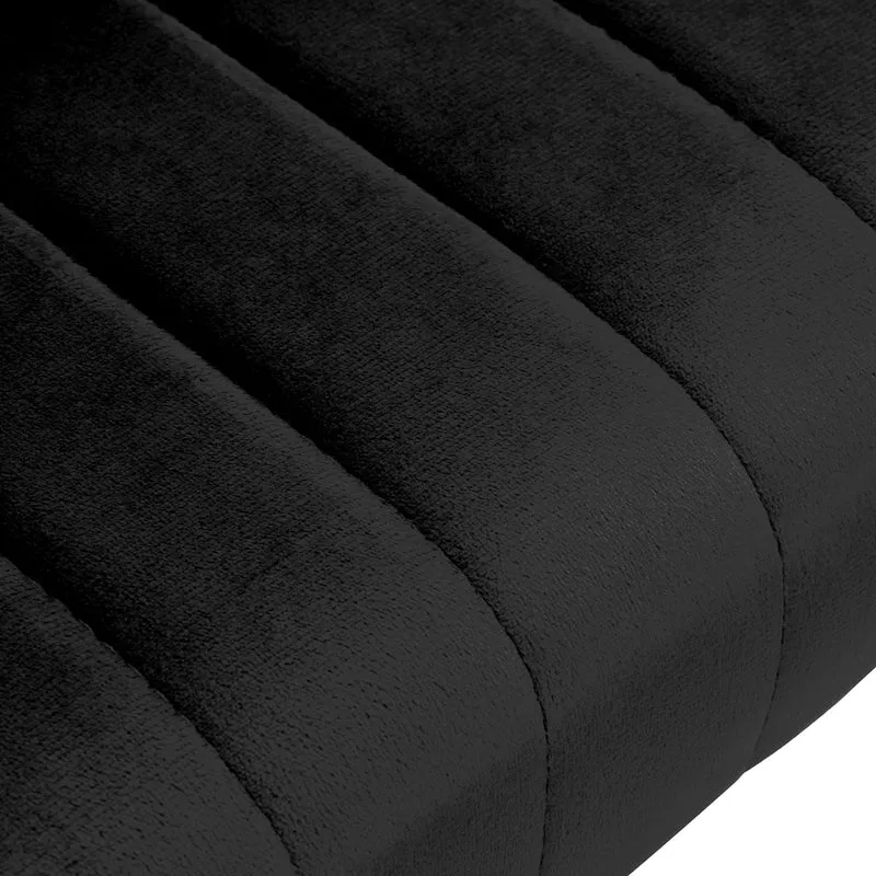 Drehstuhl Höhenverstellbar mit Lehne 4Rico QS-OF212G Samt Schwarz