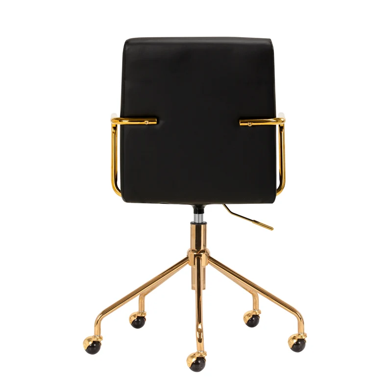 Drehstuhl Höhenverstellbar mit Lehne QS-OF211G Gold-Schwarz