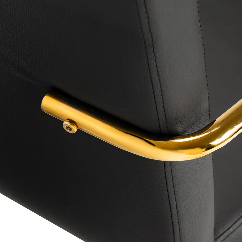 Drehstuhl Höhenverstellbar mit Lehne QS-OF211G Gold-Schwarz