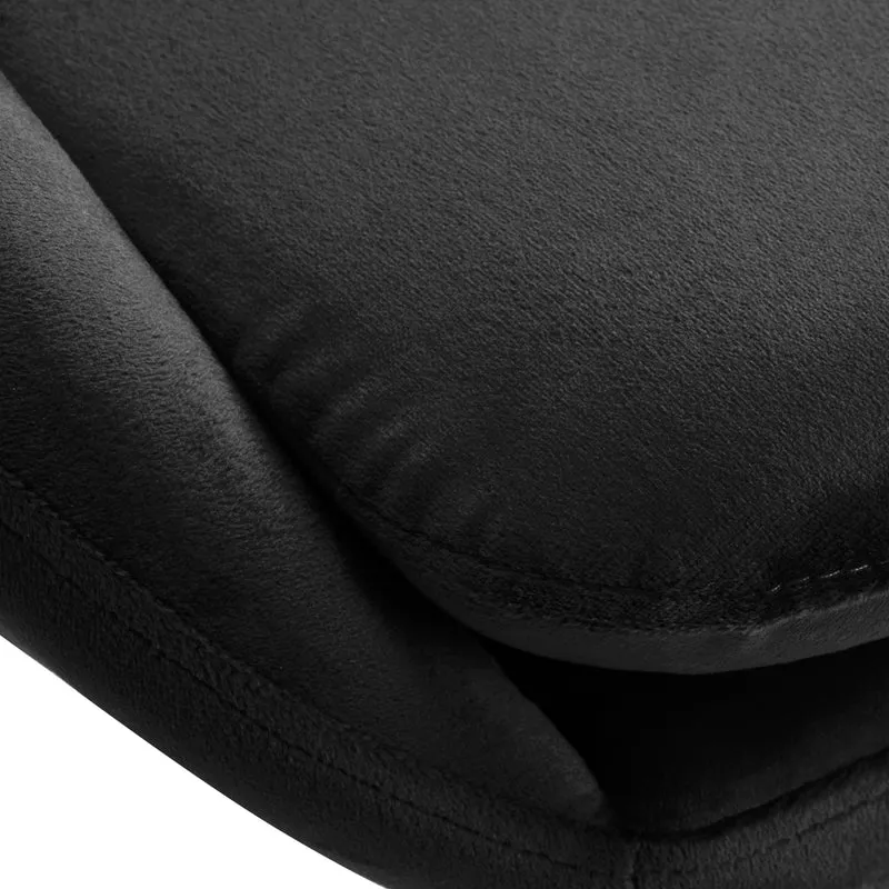 Drehstuhl Höhenverstellbar mit Lehne 4Rico QS-MF18G Samt Schwarz