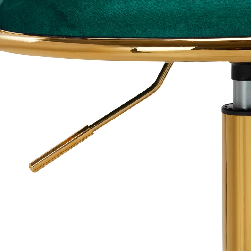 Drehstuhl Höhenverstellbar mit Lehne 4Rico QS-GW01G Samt Grün