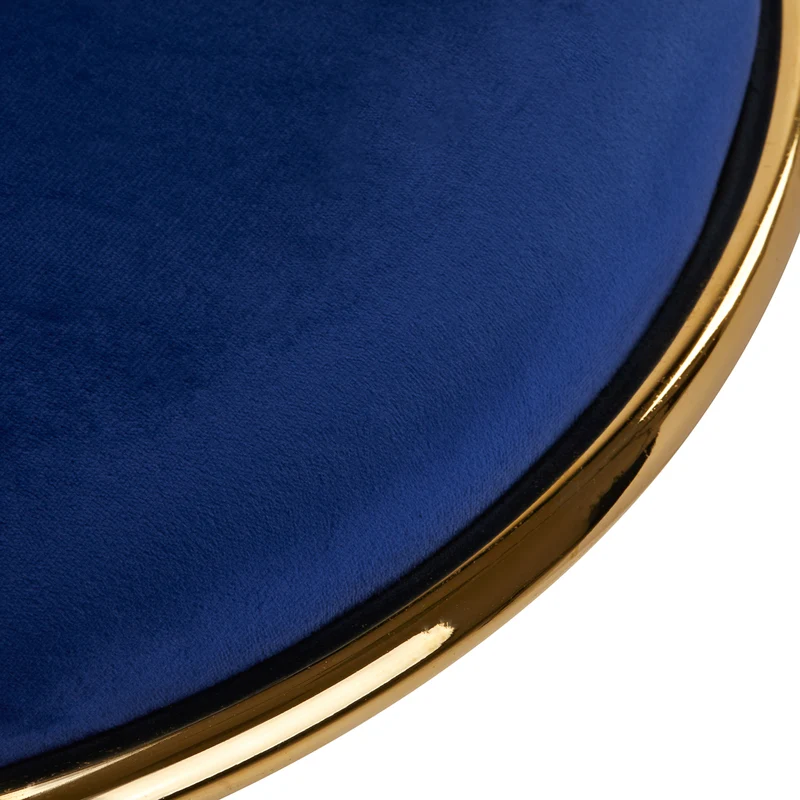 Drehstuhl Höhenverstellbar mit Lehne 4Rico QS-GW01G Samt Blau