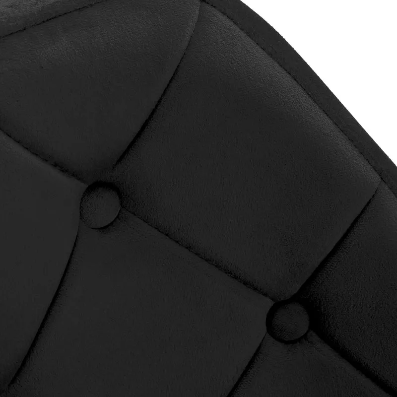 Drehstuhl Höhenverstellbar mit Lehne 4Rico QS-BL14G Samt Schwarz