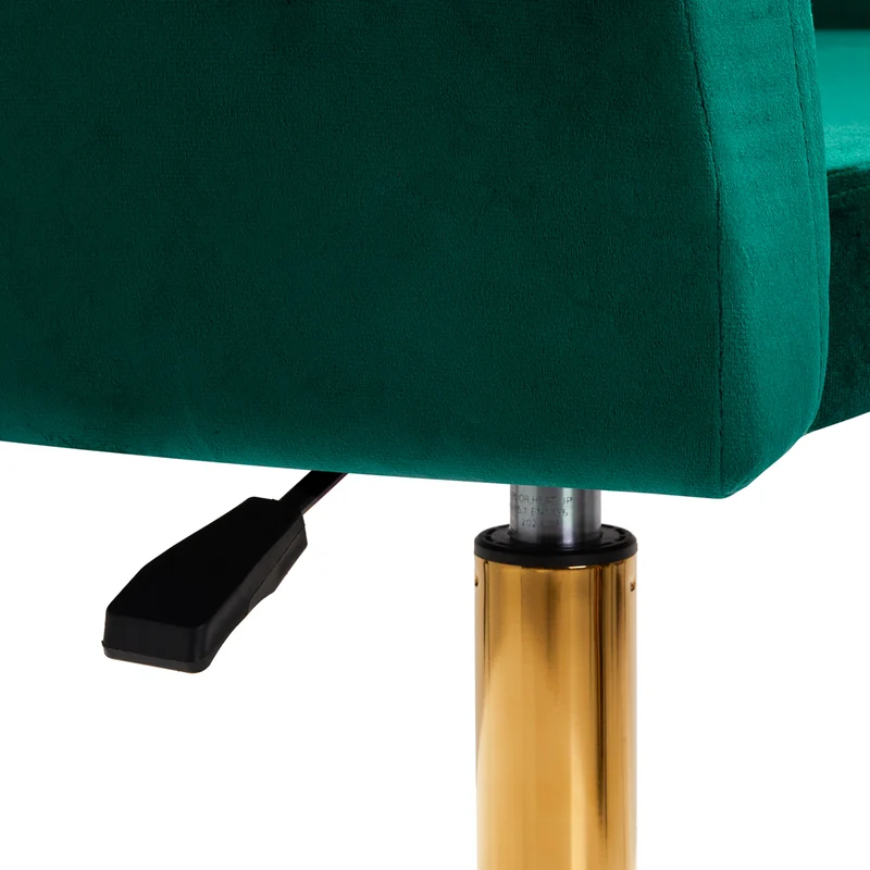 Drehstuhl Höhenverstellbar mit Lehne 4Rico QS-BL14G Samt Grün