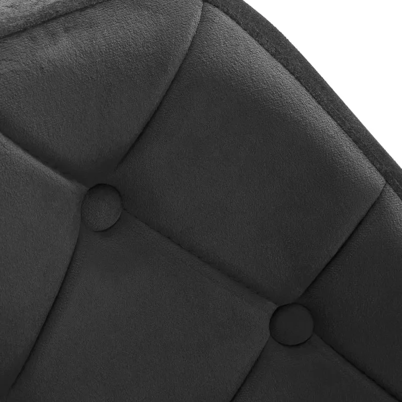 Drehstuhl Höhenverstellbar mit Lehne 4Rico QS-BL14G Samt Grau