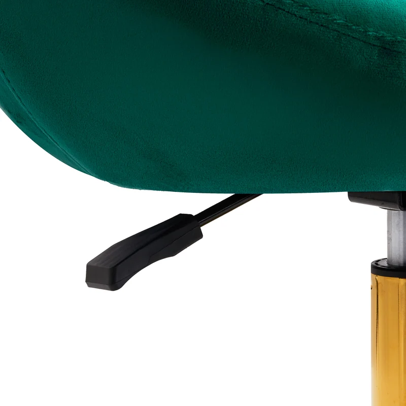 Drehstuhl Höhenverstellbar mit Lehne 4Rico QS-BL12B Samt Grün