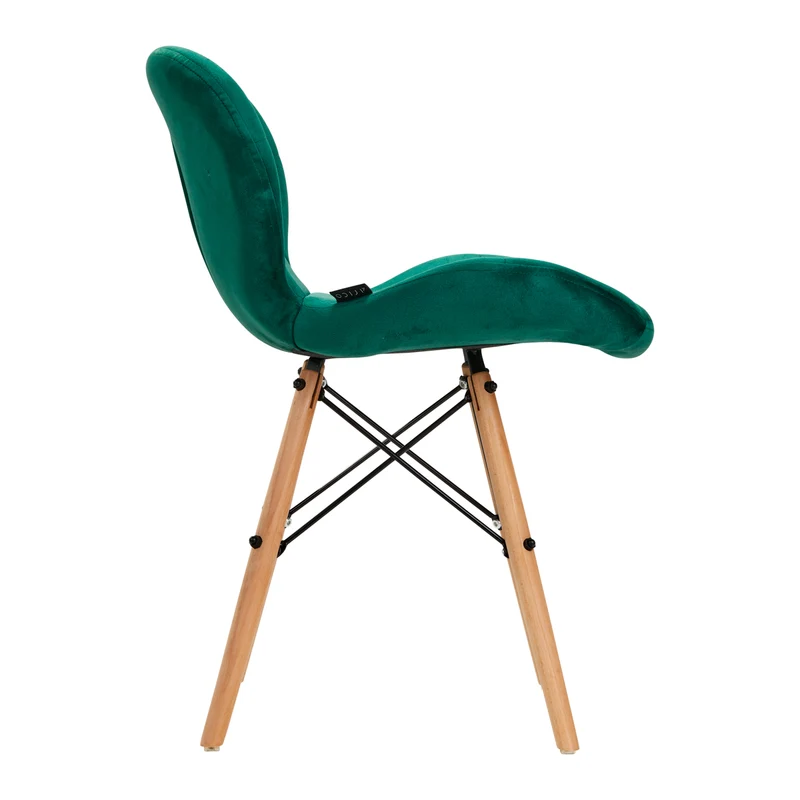Stuhl Höhenverstellbar mit Lehne 4Rico QS-186 Samt Grün