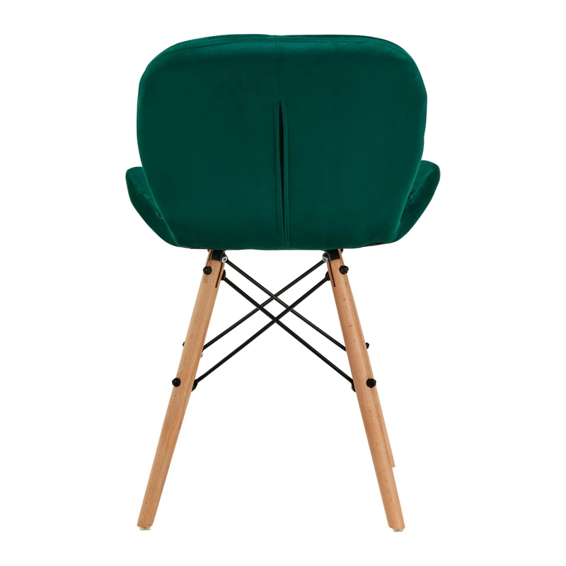 Stuhl Höhenverstellbar mit Lehne 4Rico QS-186 Samt Grün