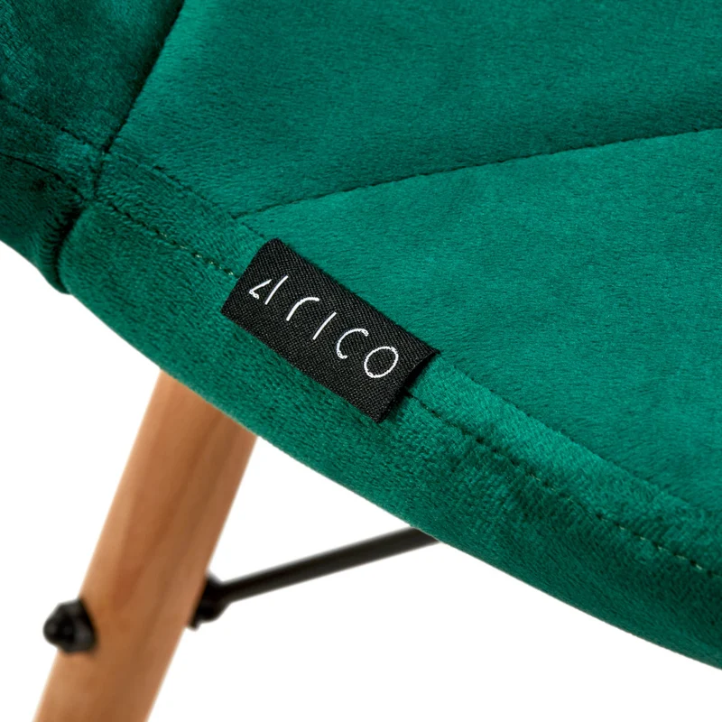 Stuhl Höhenverstellbar mit Lehne 4Rico QS-186 Samt Grün