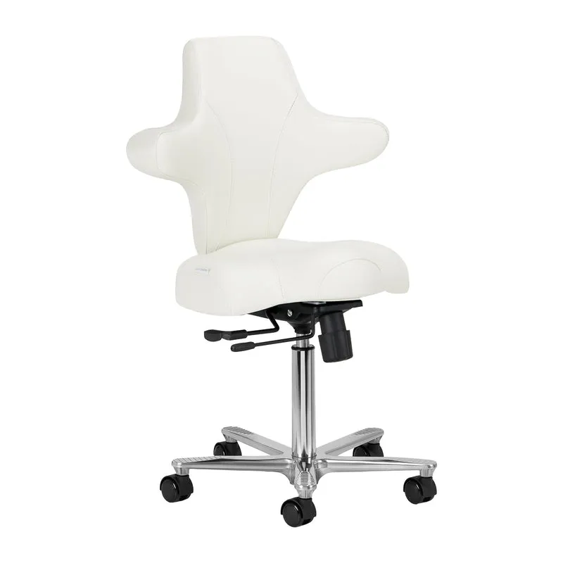 Rollhocker mit Lehne Azzurro Special 152 Weiß