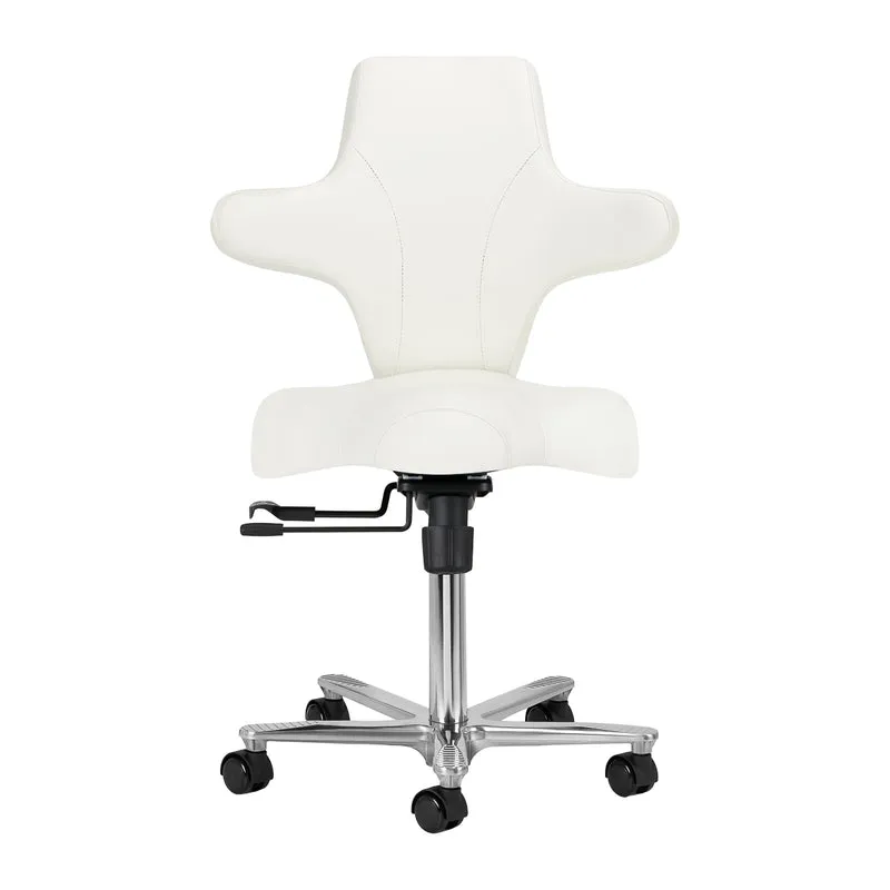 Rollhocker mit Lehne Azzurro Special 152 Weiß
