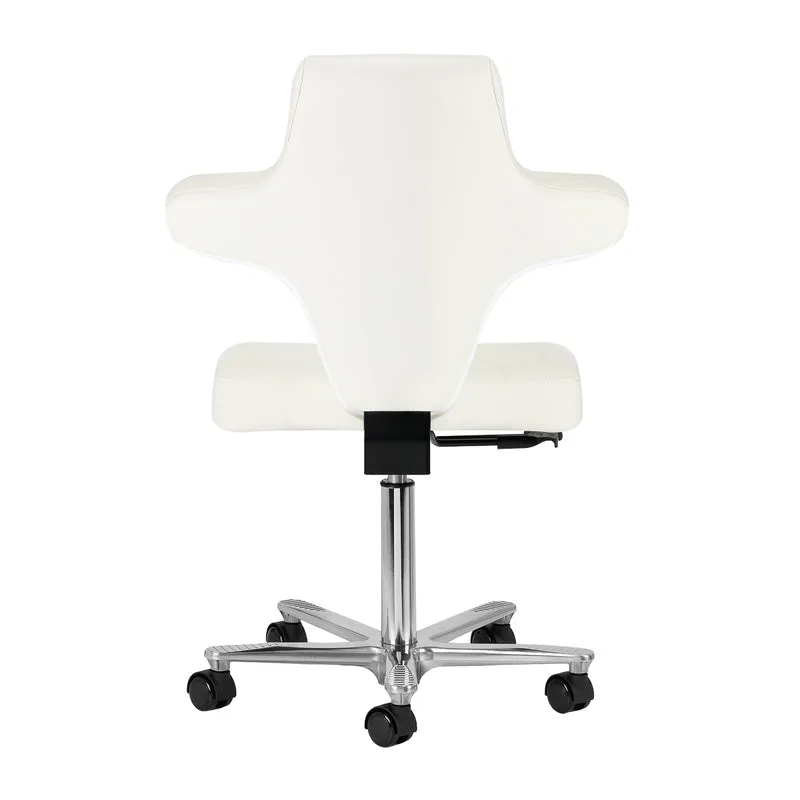 Rollhocker mit Lehne Azzurro Special 152 Weiß