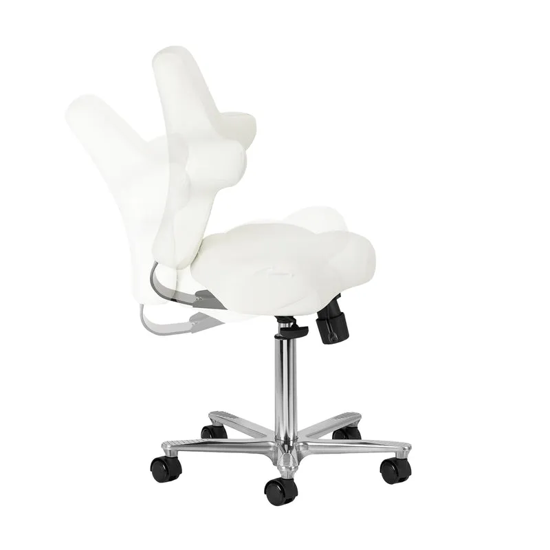 Rollhocker mit Lehne Azzurro Special 152 Weiß