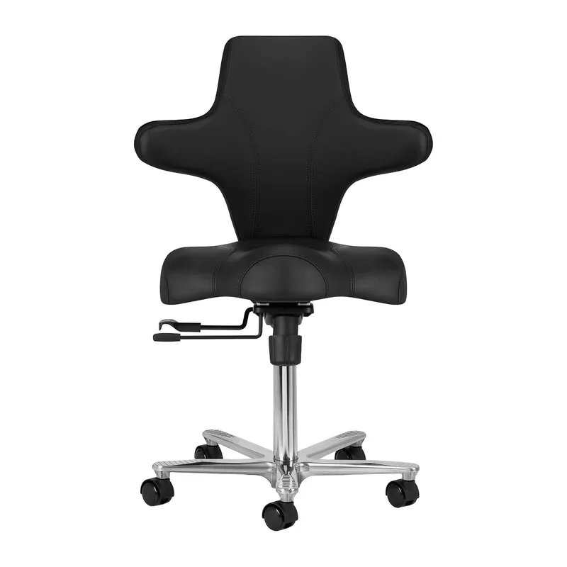 Rollhocker mit Lehne Azzurro Special 152 Schwarz