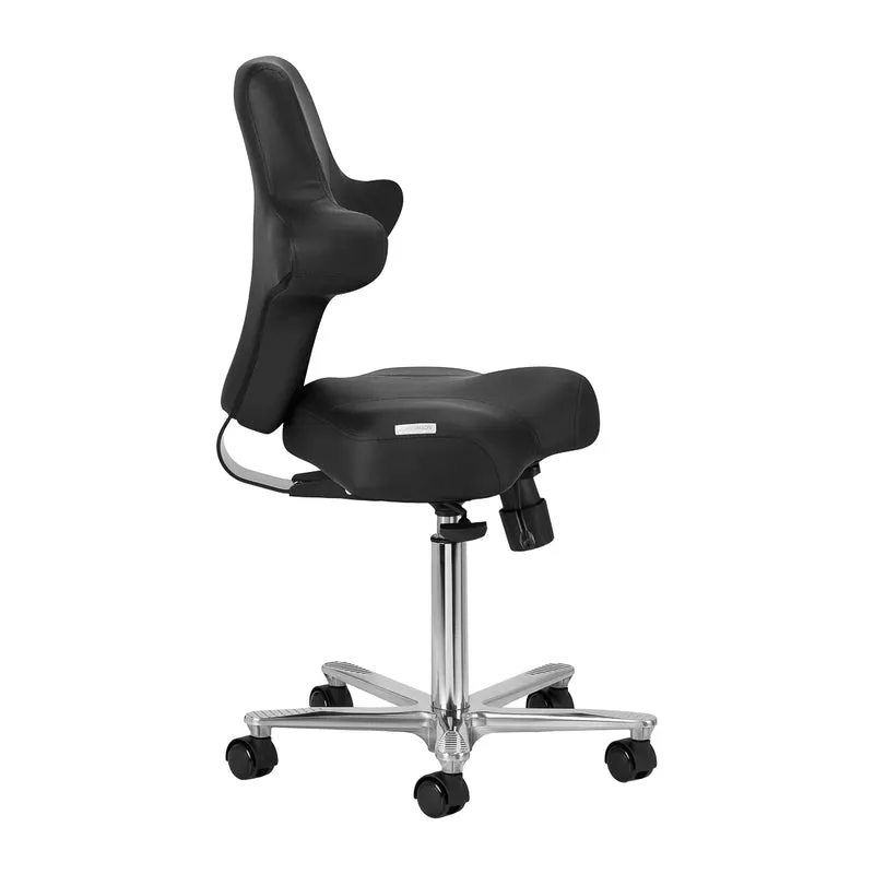 Rollhocker mit Lehne Azzurro Special 152 Schwarz