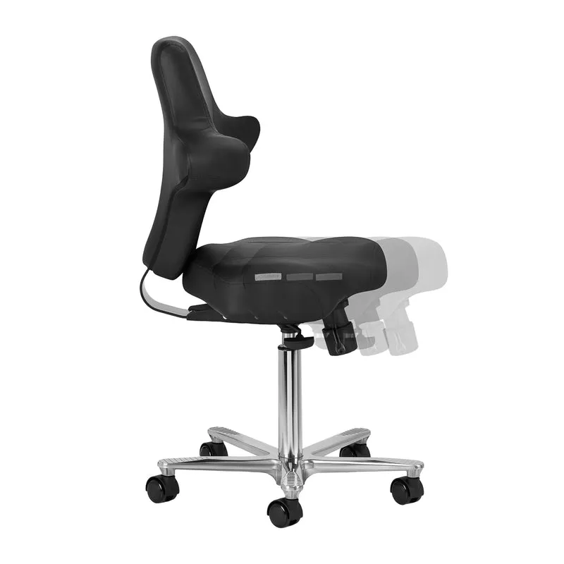 Rollhocker mit Lehne Azzurro Special 152 Schwarz