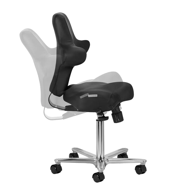 Rollhocker mit Lehne Azzurro Special 152 Schwarz