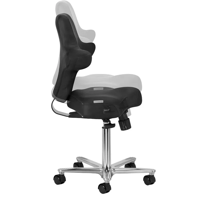 Rollhocker mit Lehne Azzurro Special 152 Schwarz
