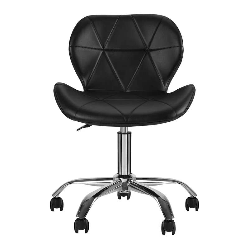 Rollhocker Höhenverstellbar mit Lehne QS-06 Schwarz