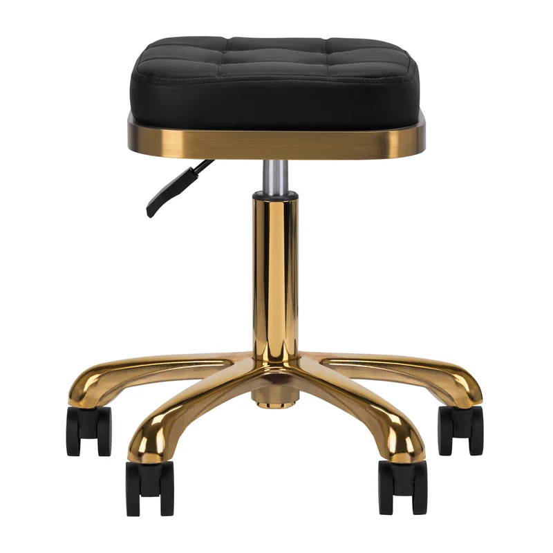 Rollhocker Höhenverstellbar M-1645 Gold Schwarz
