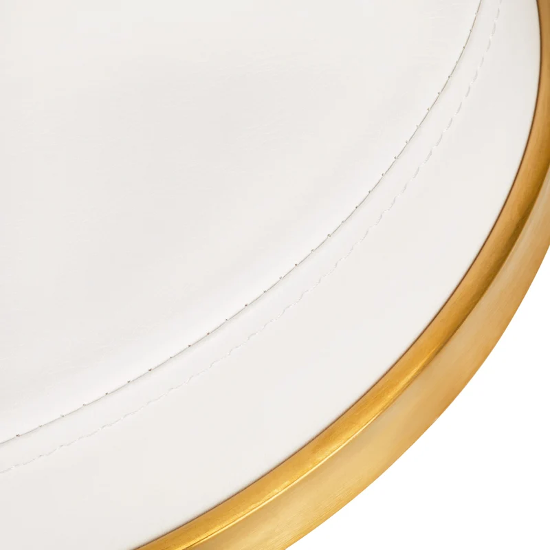 Rollhocker Höhenverstellbar H4 Gold Weiß