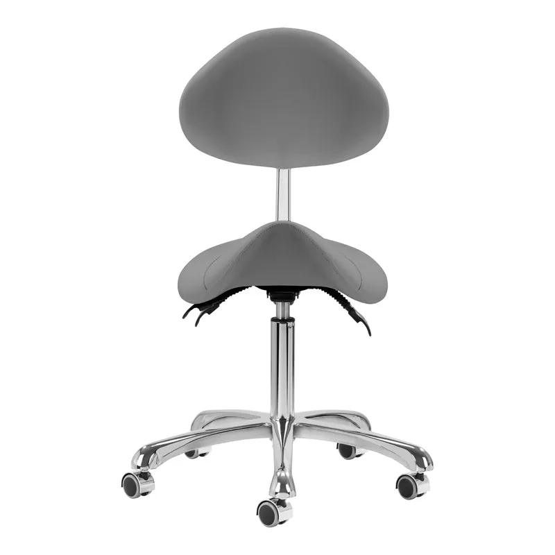 Sattelhocker Höhenverstellbar mit Lehne 1004 Giovanni Grau