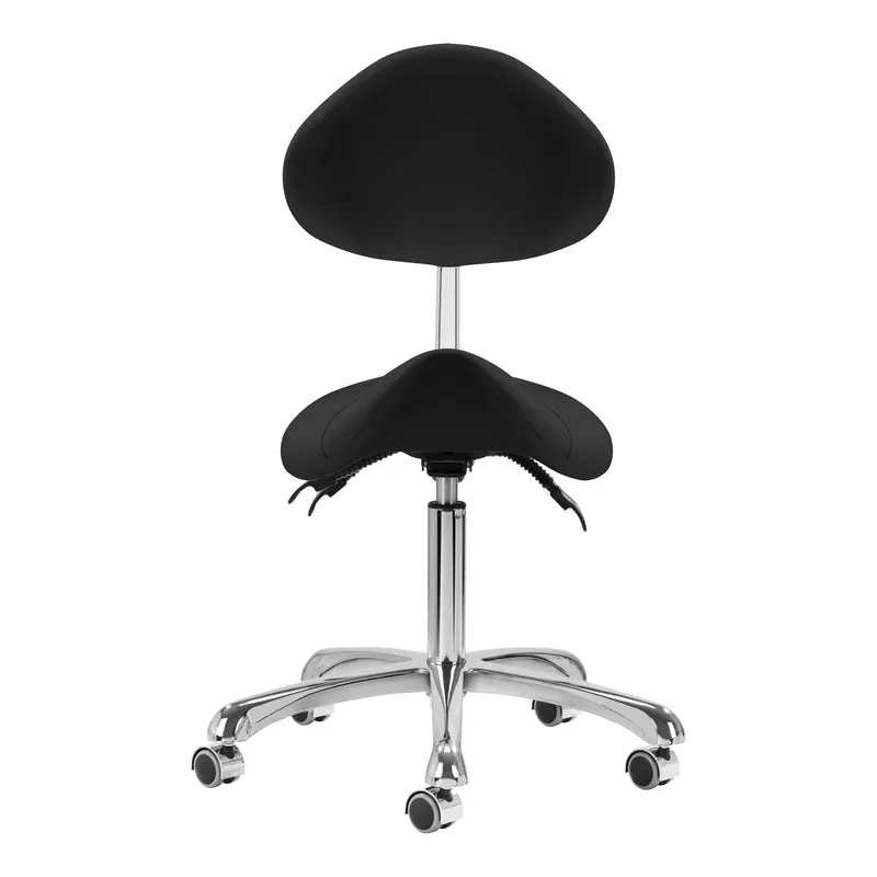 Sattelhocker Höhenverstellbar mit Lehne 1004 Giovanni Schwarz