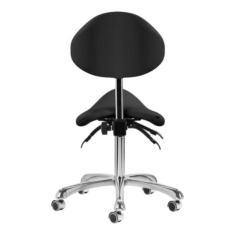 Sattelhocker Höhenverstellbar mit Lehne 1004 Giovanni Schwarz