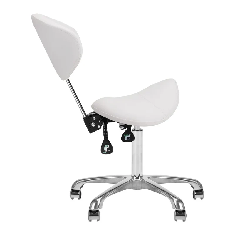 Sattelhocker Höhenverstellbar mit Lehne 1004 Giovanni Weiß