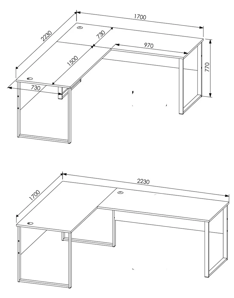 Komplettbüro MEMPHIS XI 9-teilig Front Artisan Eiche Korpus Graphit