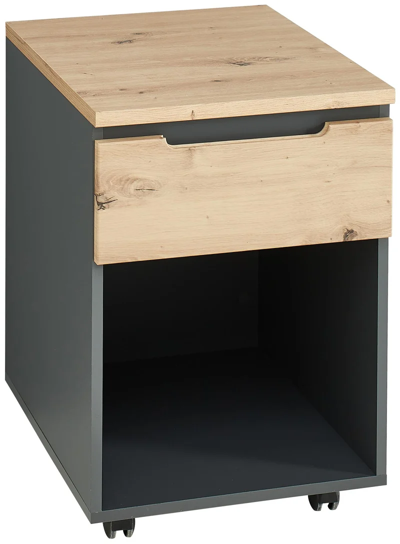Komplettbüro MEMPHIS IV 8-teilig Front Artisan Eiche Korpus Graphit