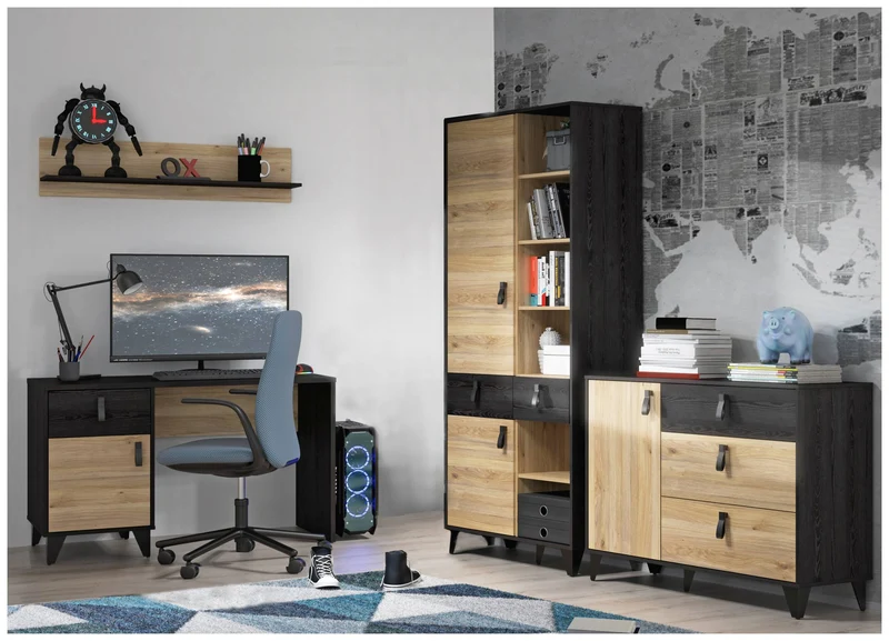 Homeoffice LYA Büro-Set Optik: Mauvella / Cabezone Eiche, von Forte