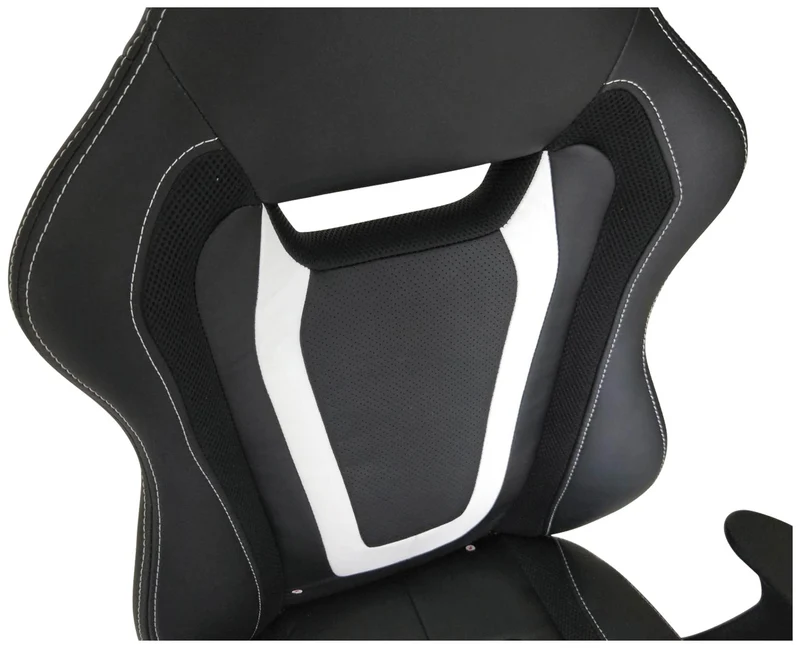 Drehstuhl Bürodrehstuhl COOLLIFE Kunstleder Schwarz Weiß mit Armlehne