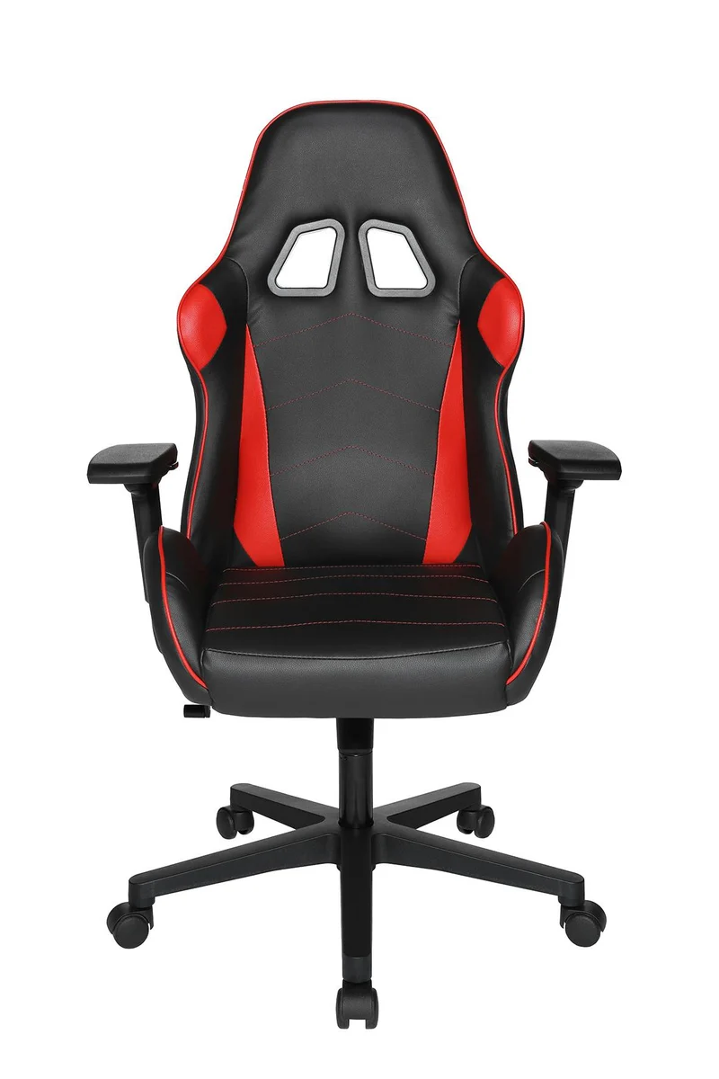 Gaming Chair Bürostuhl SPEED CHAIR 2, Kunstleder Schwarz Rot, Top Star