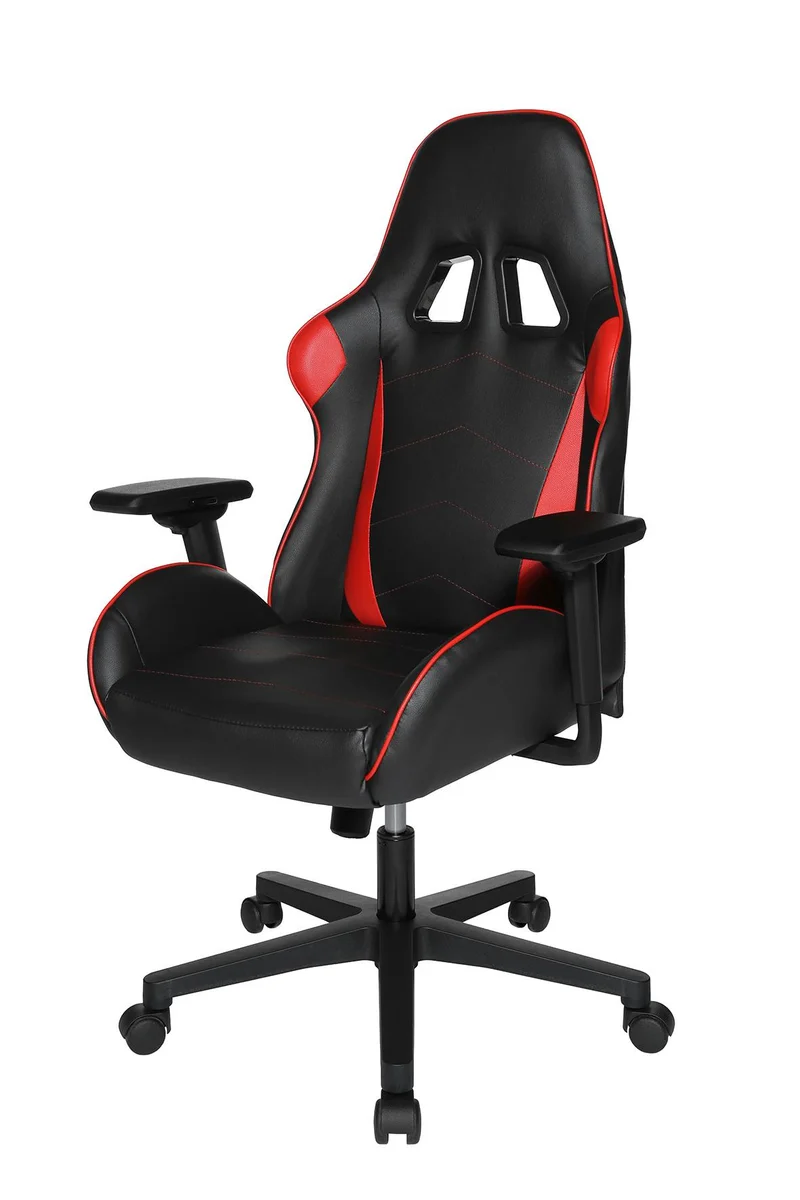 Gaming Chair Bürostuhl SPEED CHAIR 2, Kunstleder Schwarz Rot, Top Star