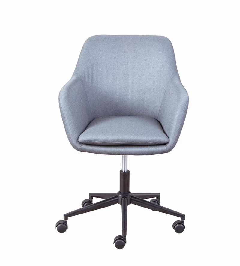 Drehstuhl Bürostuhl WORKRELAXED GREY Bezug Stoff Grau Fußkreuz Schwarz