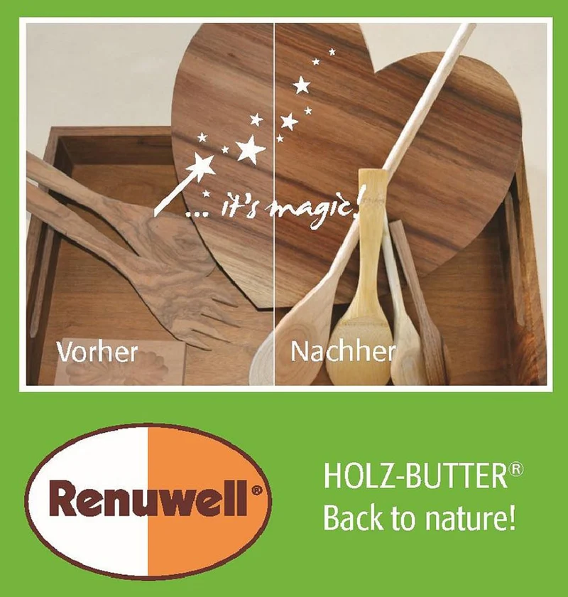Renuwell Holzbutter Möbelpflege 250 ml, Lebensmittelecht
