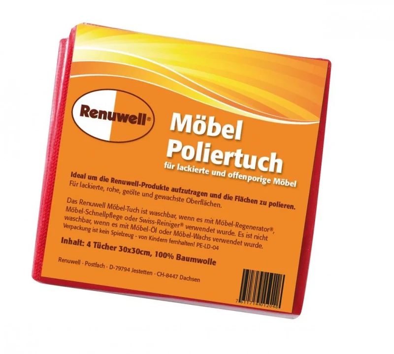 Renuwell Möbel-Poliertuch fusselfreies polieren Pflegetuch im 4er-Set
