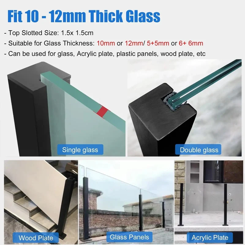 Rock Solid Black Deck Railing System, Wall Mounted Balcony Guardrail With Steel Infill Panel, Adjustable Height Corner Post, Heavy Duty Outdoor Safety Barrier, Easy Install Backyard Rail For Kickin It Outside